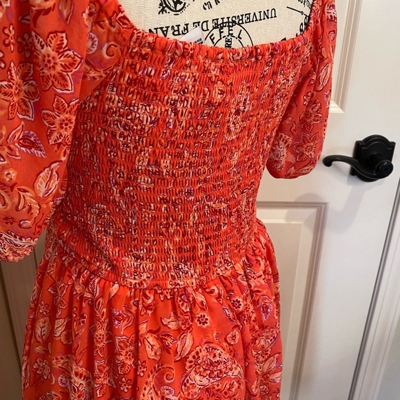 Sincerely Jules Red-Orange Paisley Dress - Picture 4 of 8